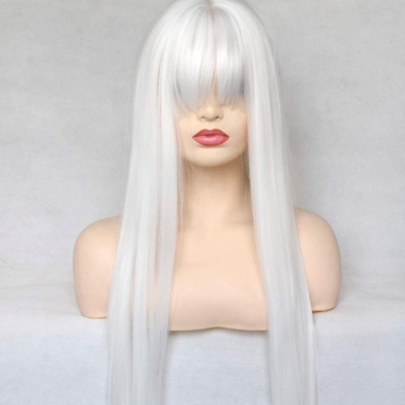 Hair | Platinum White Wig With Bang | Poshmark